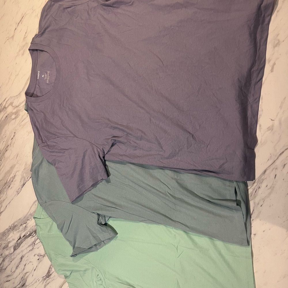 Men's Casual T-Shirt Set - Purple and Green